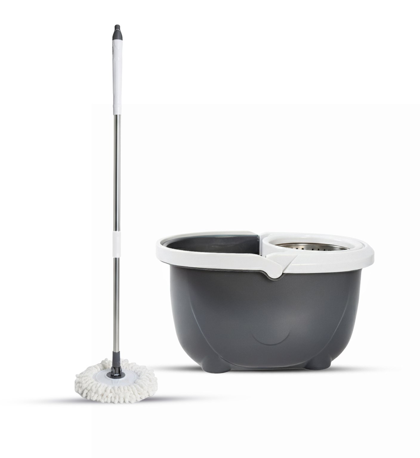 10 Mega Spin Mop Gray White - Image 1