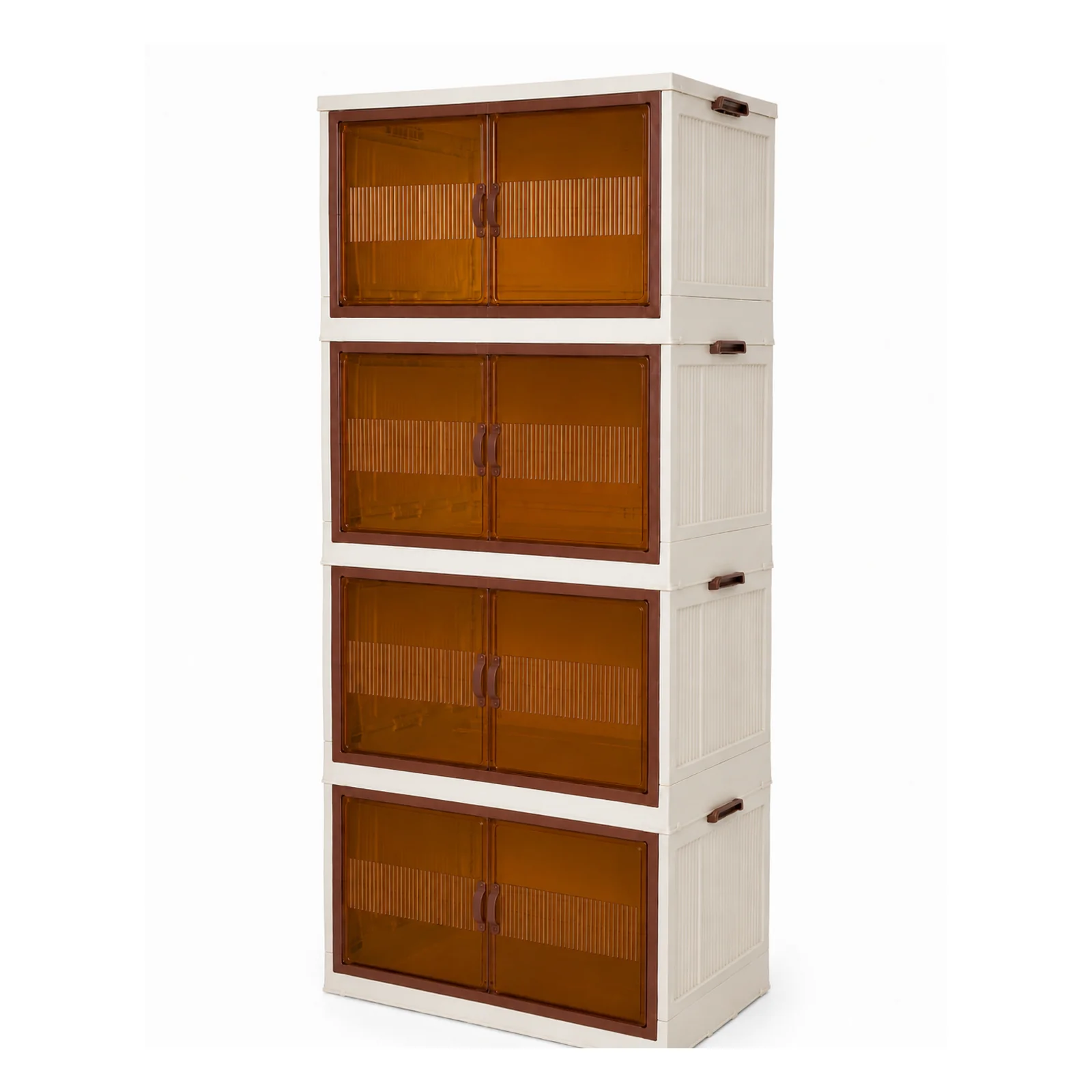 jumbo-smart-4-tier-brown-empty-angle Jumbo Smart 4-Tier Cabinet - Image 1